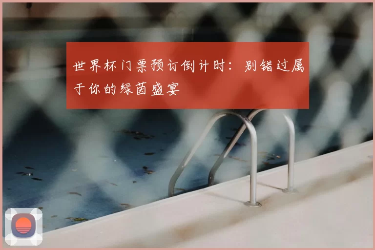 世界杯门票预订倒计时：别错过属于你的绿茵盛宴